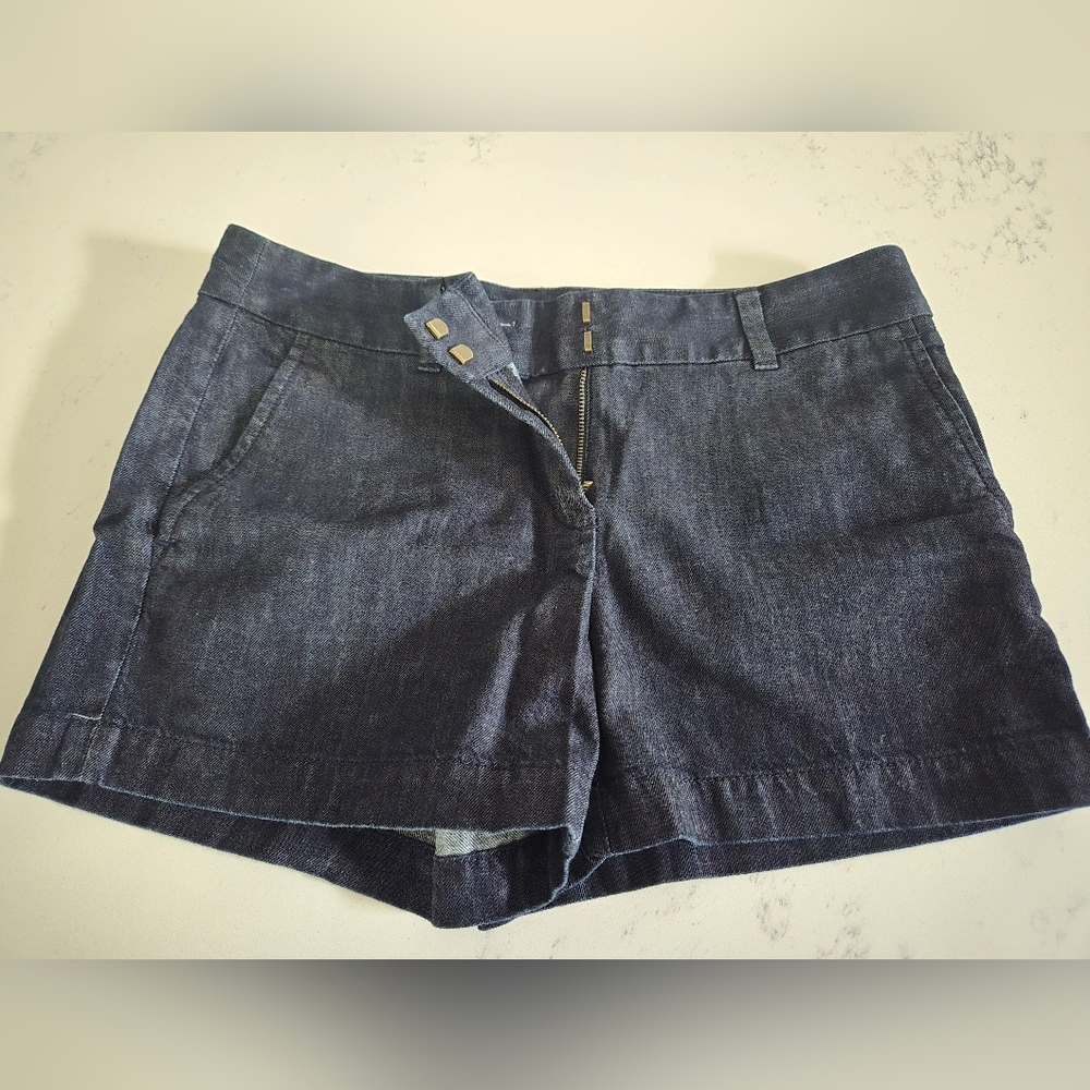 LOFT Blue Jean Shorts Classic Tailored Design - Picture 3 of 7